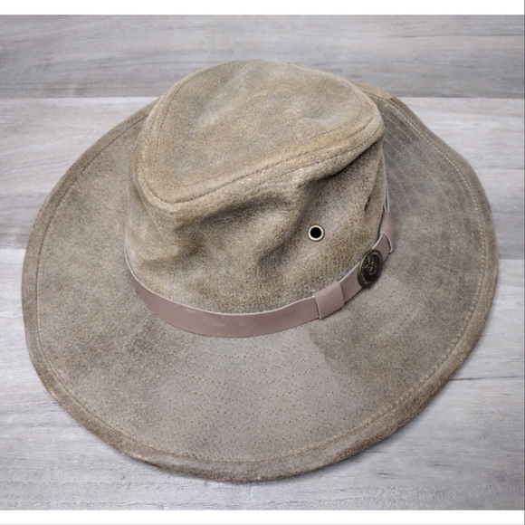 Outback Trading Company 1356 leather Kodiak hat UPF 50 - Picture 1 of 7